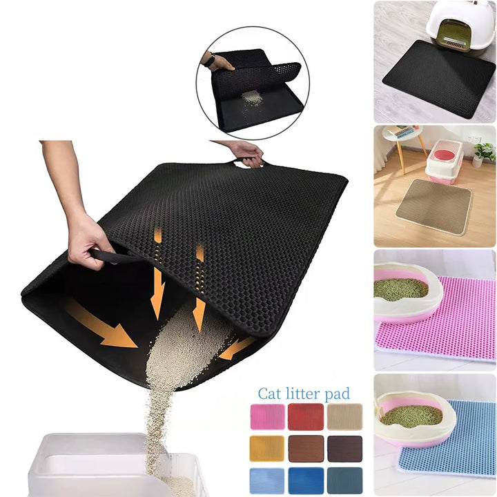 Non-slip, waterproof litter tray filter for cats