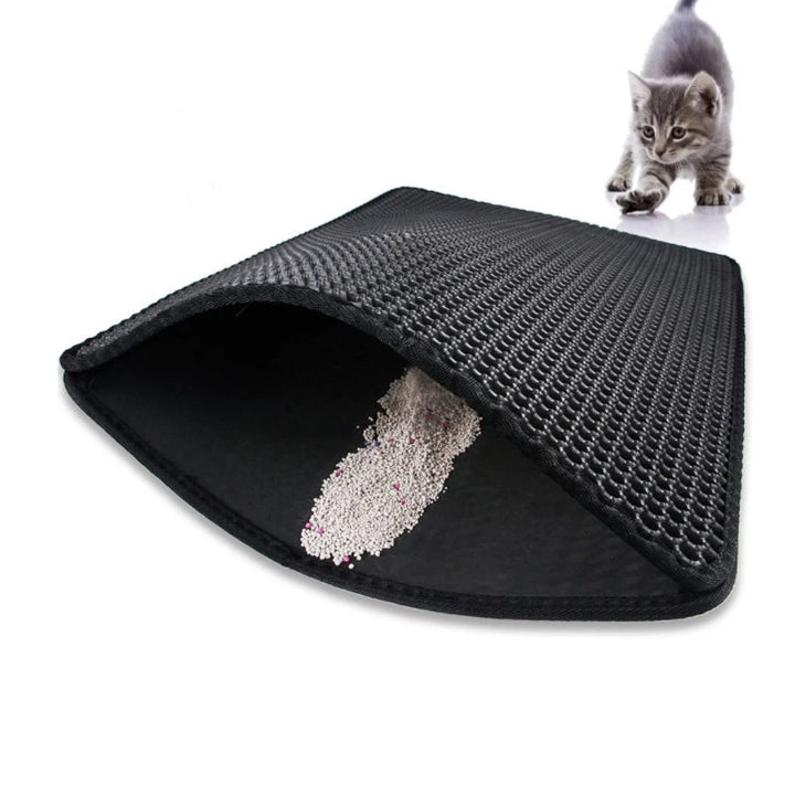 Non-slip, waterproof litter tray filter for cats