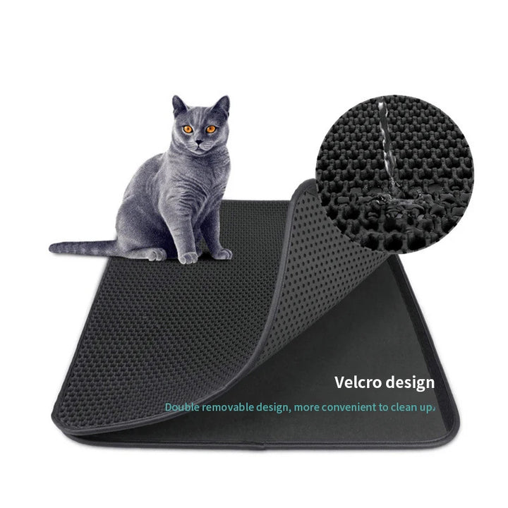 Non-slip, waterproof litter tray filter for cats